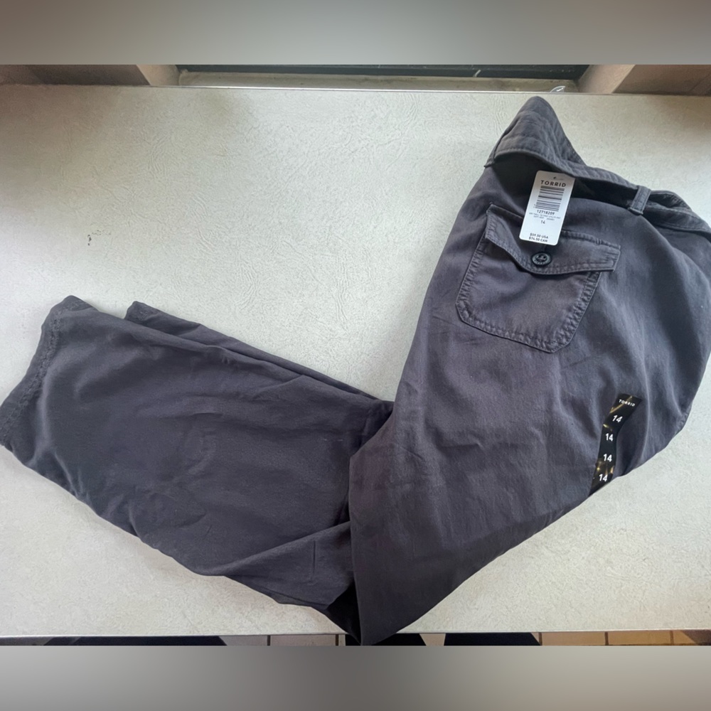Torrid Twill Tie Front Utility Pants